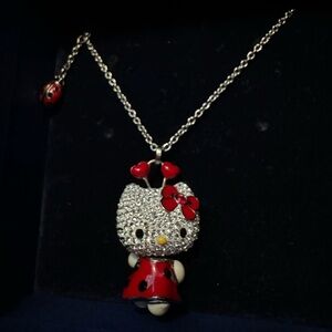 Swarovski Hello Kitty Ladybug necklace